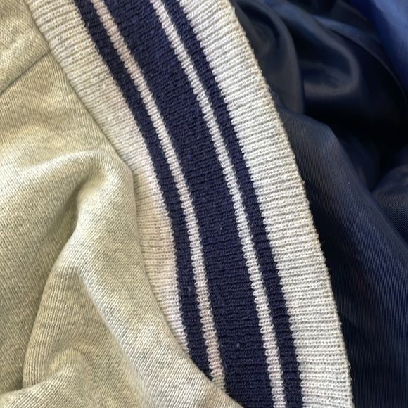 Continental Airlines Logo Lined Baseball Style Jacket Adult XL Gray Blue - Picture 8 of 9